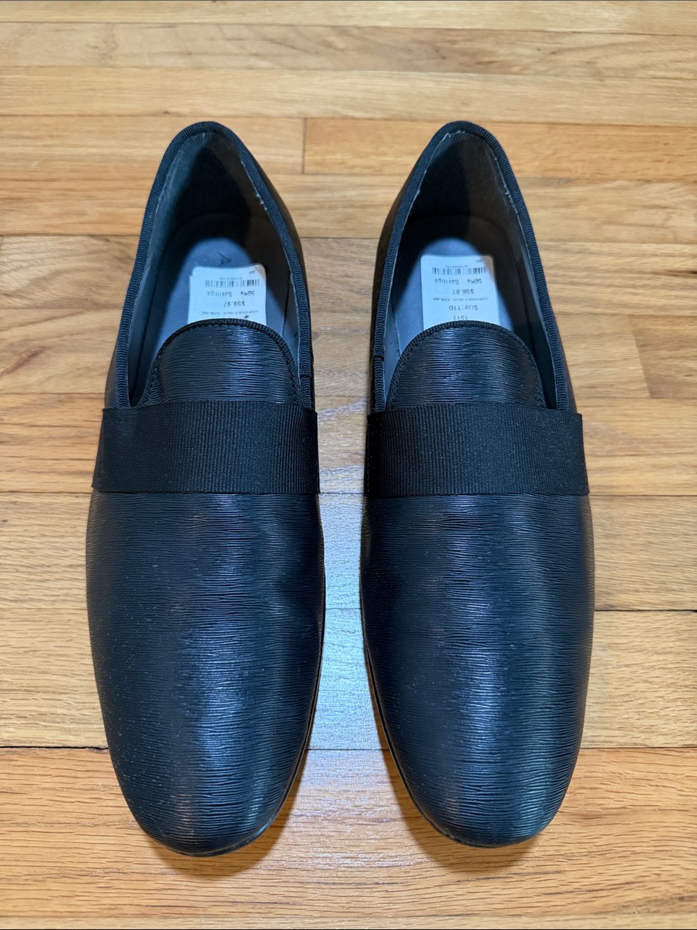 Aldo Black Textured Slip-On Loafers